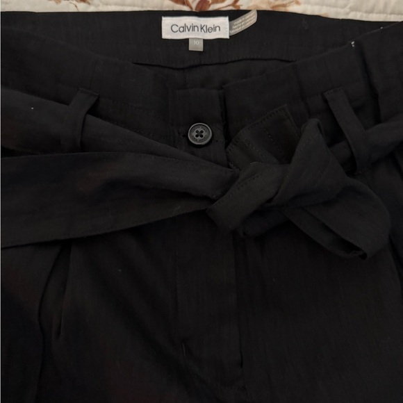 Calvin Klein Denim - Calvin Klein Charcoal Tie-Waist Trousers